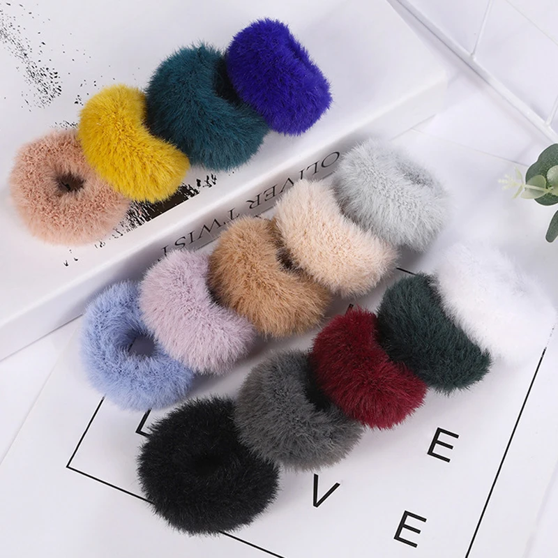 Резинка для волос из искусственного кроличьего меха девочек |