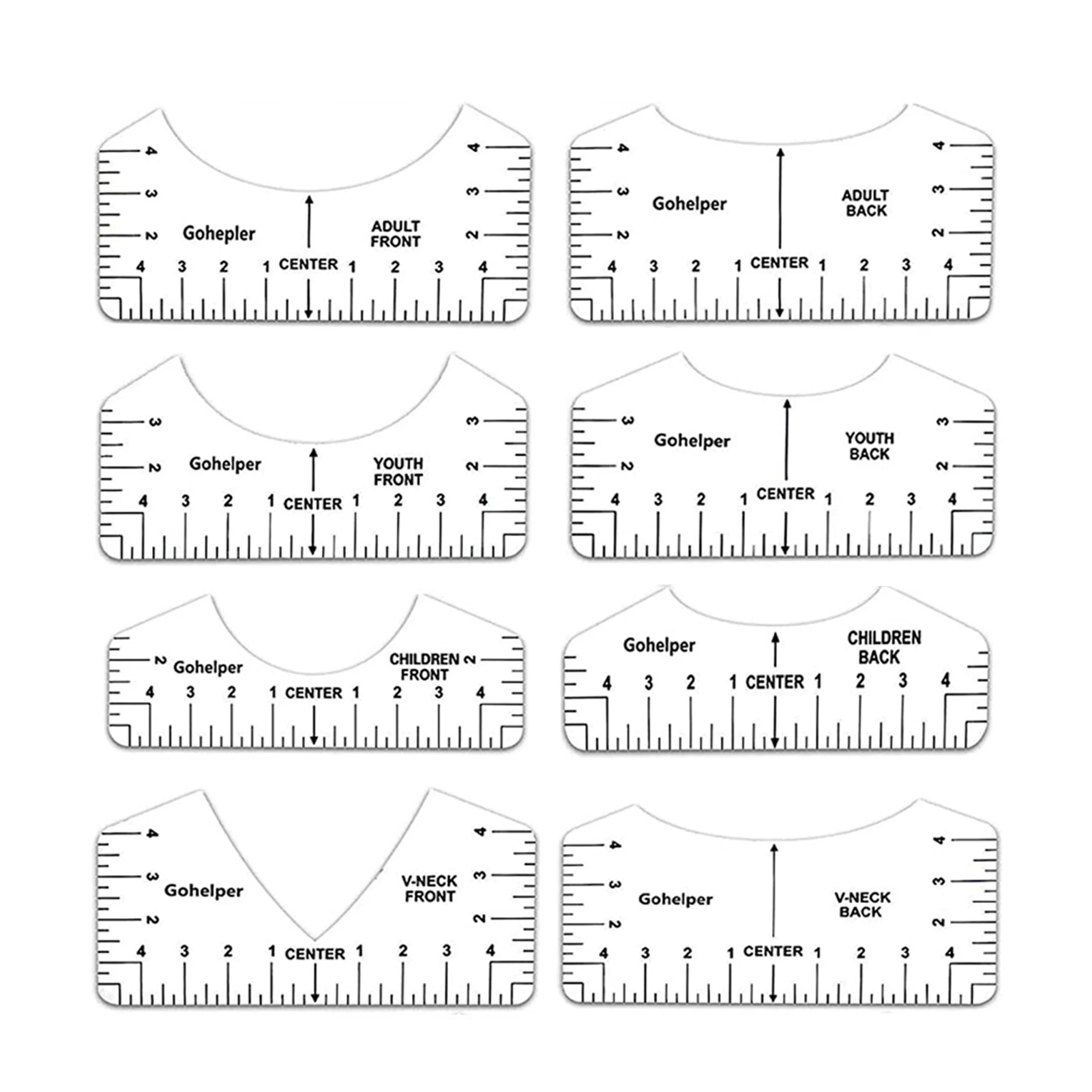 

Pcs Tshirt Guide Ruler V Neck Alignment Tool Tee Designing Guide Tool Sensible