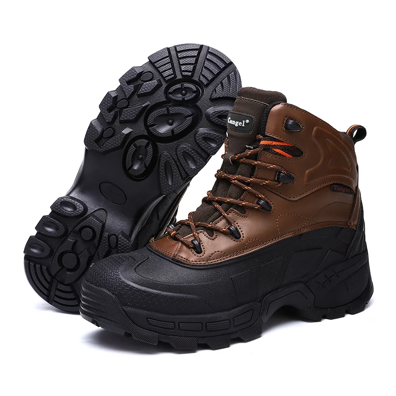 

Leather Safety Boots Puncture-proof and Anti-collision Steel-toed Safety Shoes Work Boots or Men Indestructible Cap Shoes