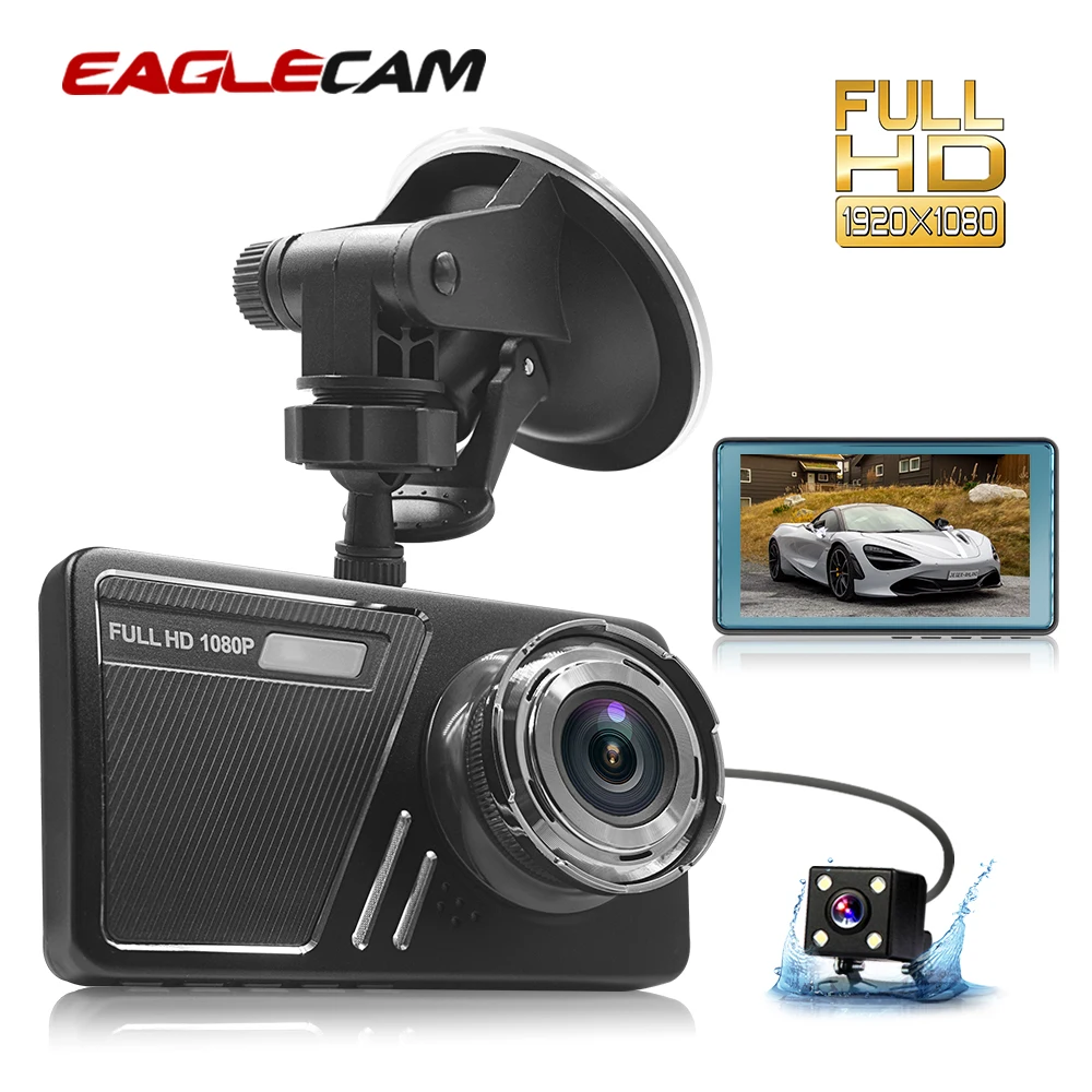 Car DVR 4.5 Inch Full HD 1080P Dash Camera Dual Lens With Rearview Camera Video Recorder Auto Registrator DVRs Dash Cam