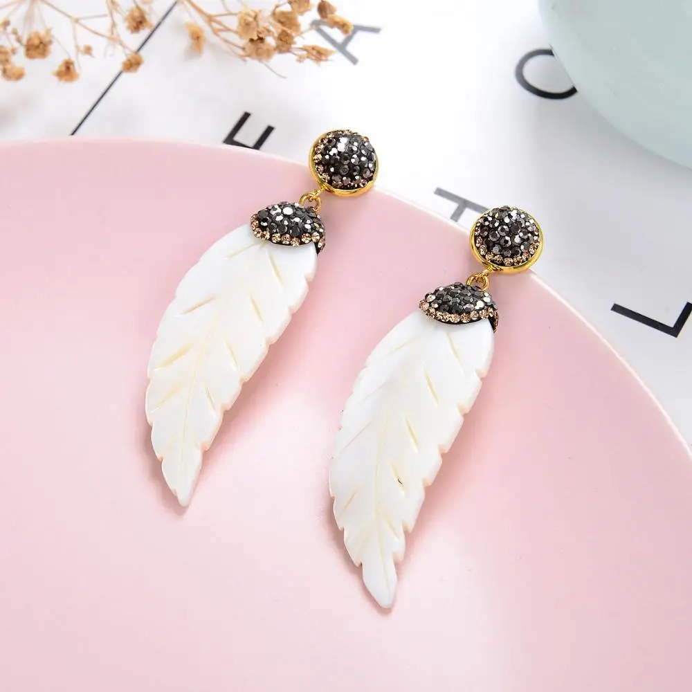 Женские Висячие серьги в форме листьев винтажные Длинные украшения из