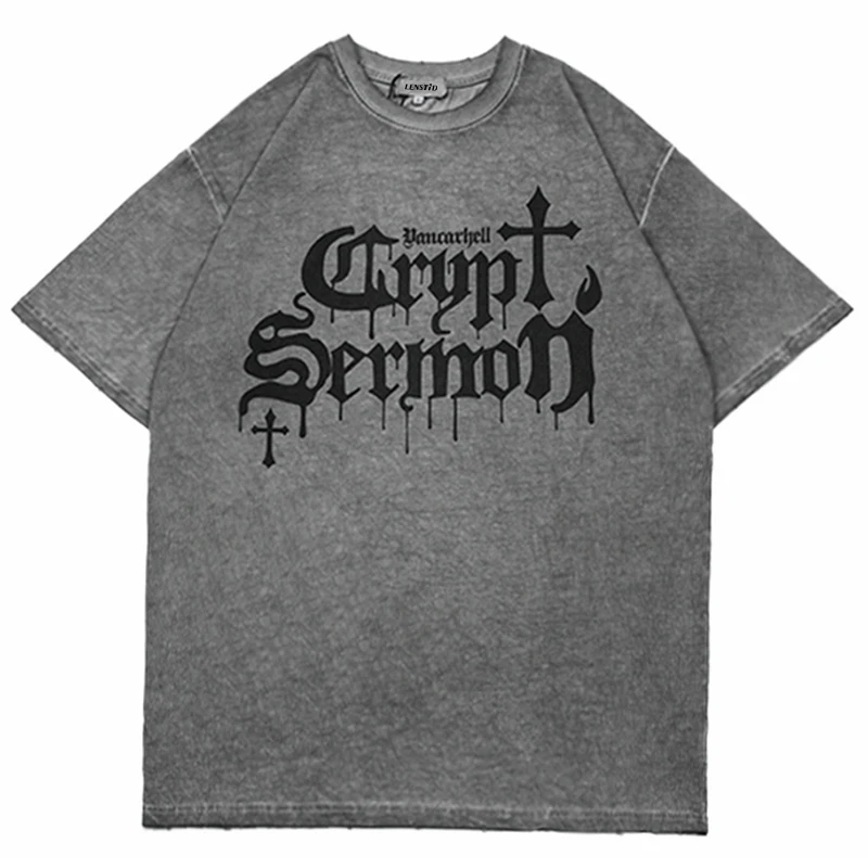 

2022 Men Washed Oversize Short Sleeve T Shirt Hip Hop Letter Print T-Shirt Streetwear Harajuku Cotton Casual Tshirt Tops Tees