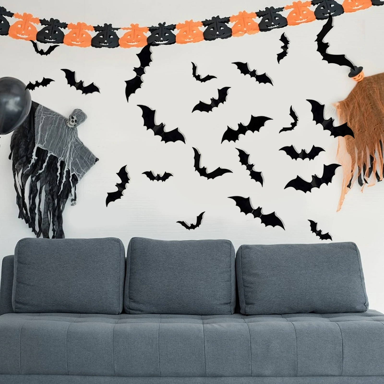 Набор украшений на Хэллоуин из ПВХ 60/96 шт. | Игрушки и хобби