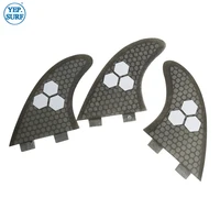 surf fins double tabs m fin honeycomb surfboard fin gray color surfing fin quilhas thruster surf accessories