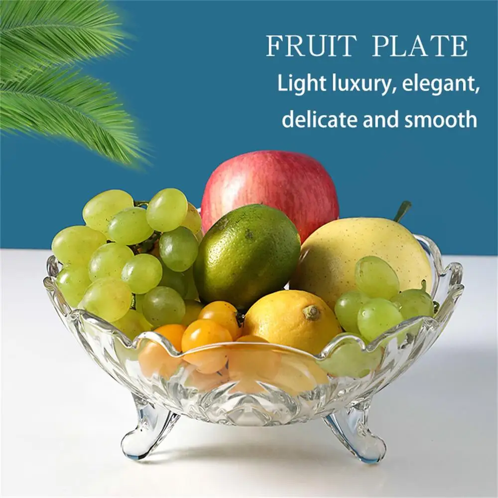 Хрустальный стеклянный фруктовый поднос современный журнальный столик для