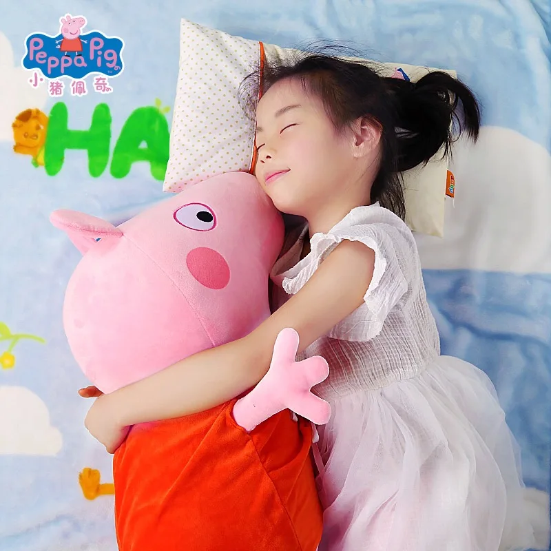 Большой размер 46 см настоящая Свинка Пеппа Джордж динозавр мама папа мягкая