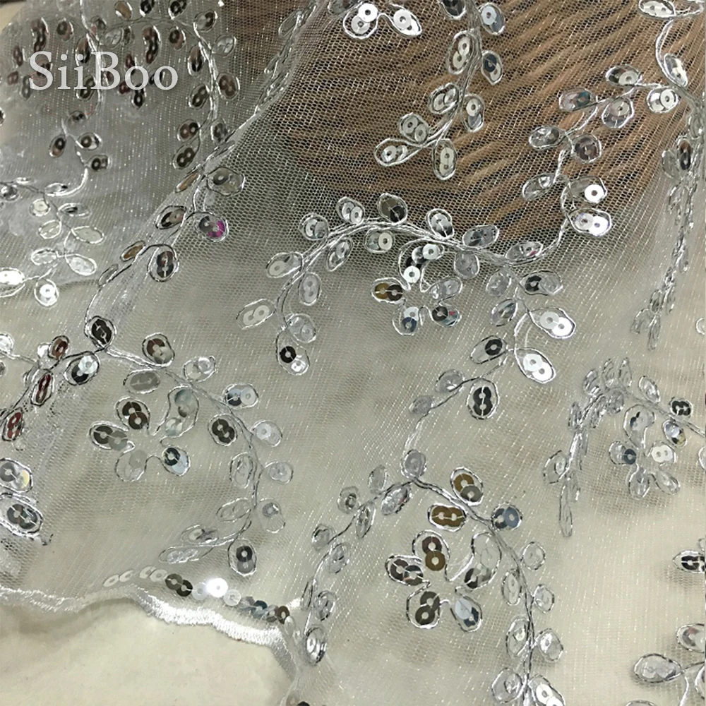 Дизайнерское серебряное вышитое бисером цветочное Сетчатое кружевное платье