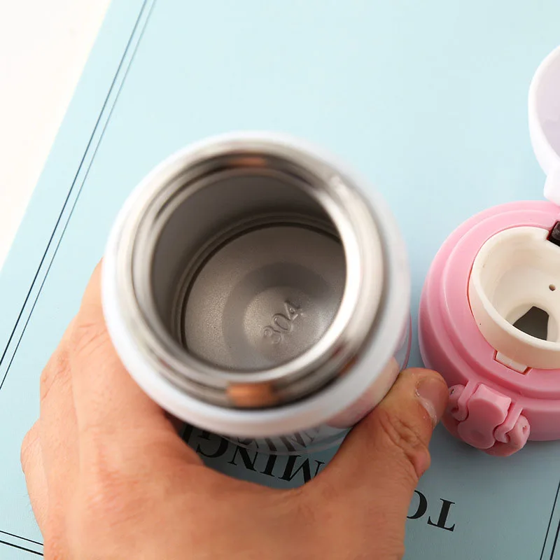 Бутылка-термос 304 Нержавеющая сталь Фламинго с принтом ананаса бутылка для воды