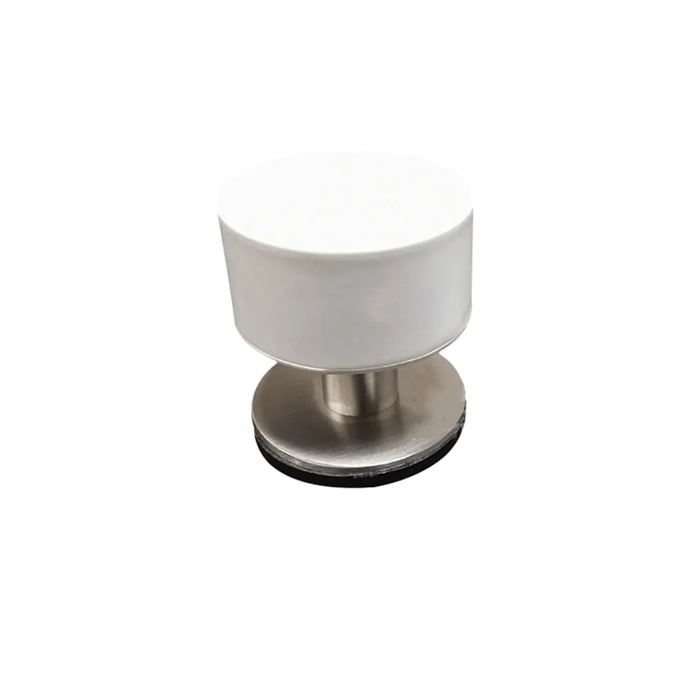 

Premium Stainless Steel Punch-free Door Stopper Wall Suction Door Top Anti-collision Door Touch Black Door Stopper Rubber New
