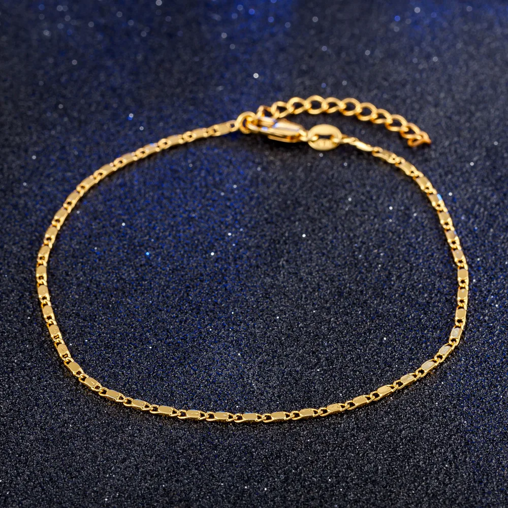 Регулируемые теннисные браслеты для женщин золотистые и Серебристые цепочки