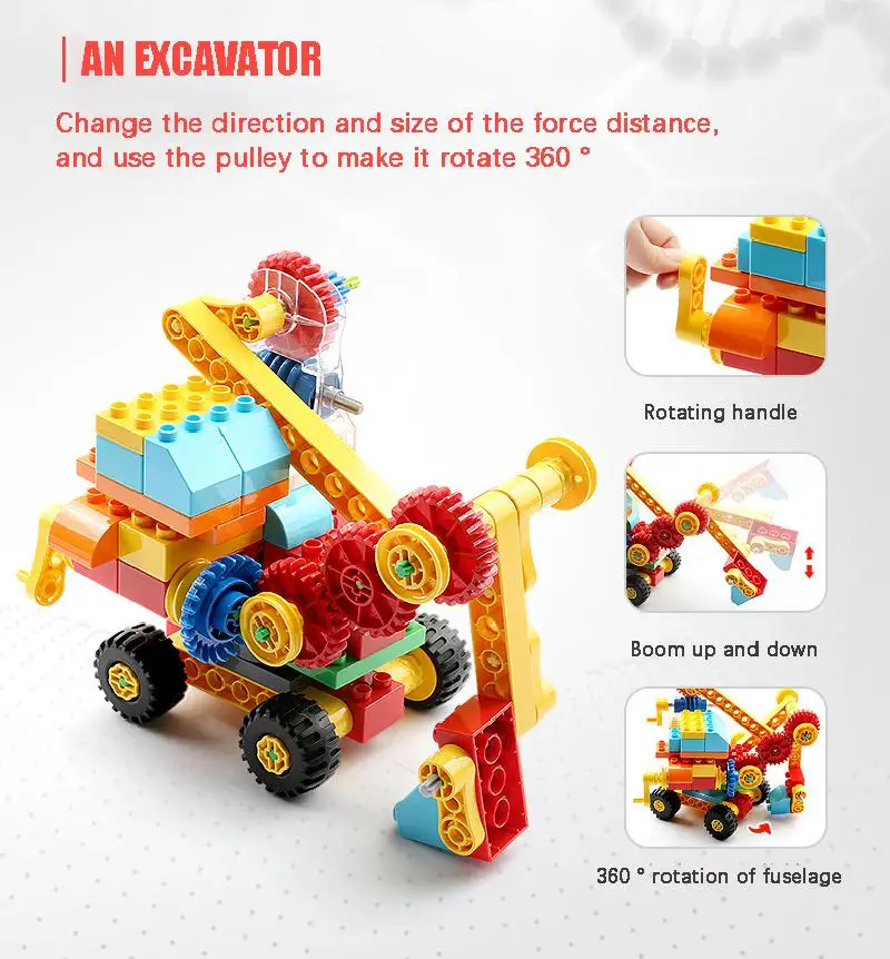

108pcs Big Size Technical Parts Diy Model Building Block Brick Compatible Educational toys Gear Engineering Building Block Toy