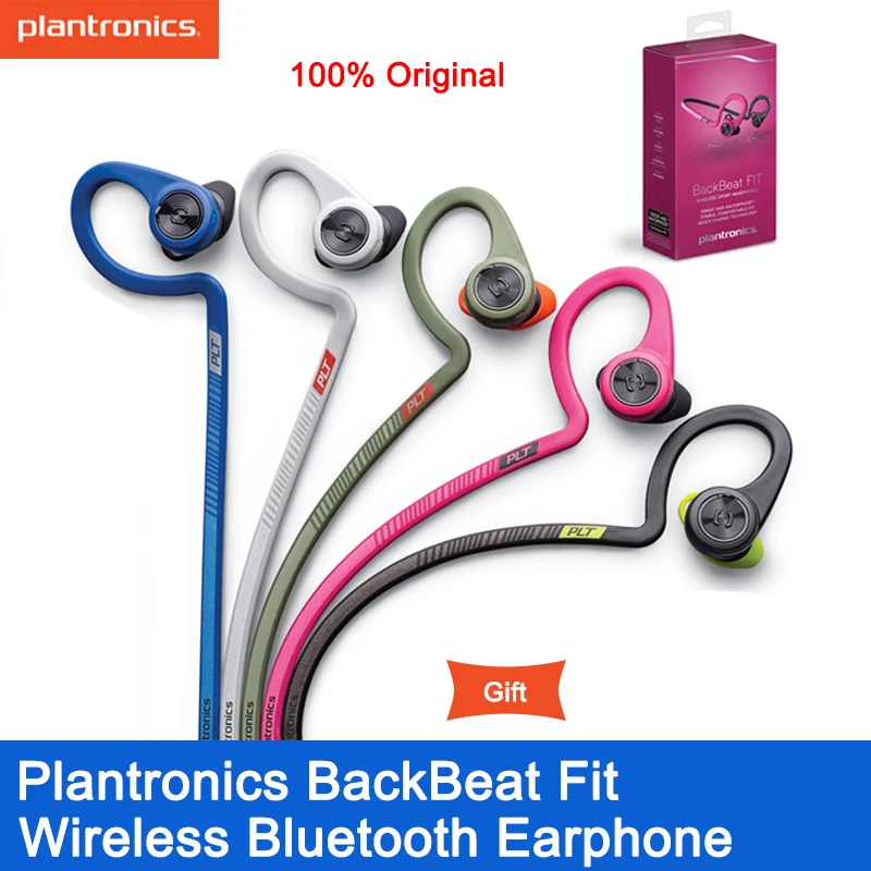 Оригинальные наушники Plantronics BackBeat Fit, беспроводные наушники Bluetooth, разноцветные спортивные гарнитуры для xiaomi SamSung