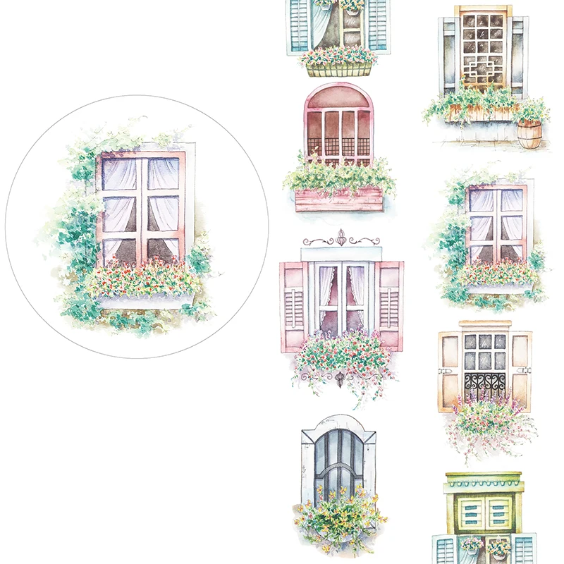 

Kailikin, бумажная лента с оригинальным дизайном для скрапбукинга, журнала, книги, Элегантное маленькое окно