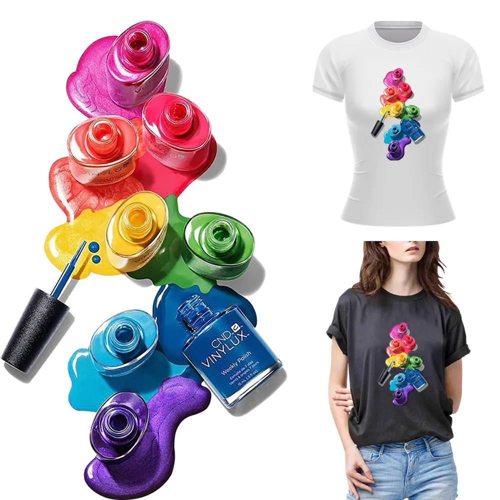 Патчи для ногтей с помощью утюга одежды цветные художественные термонаклейки