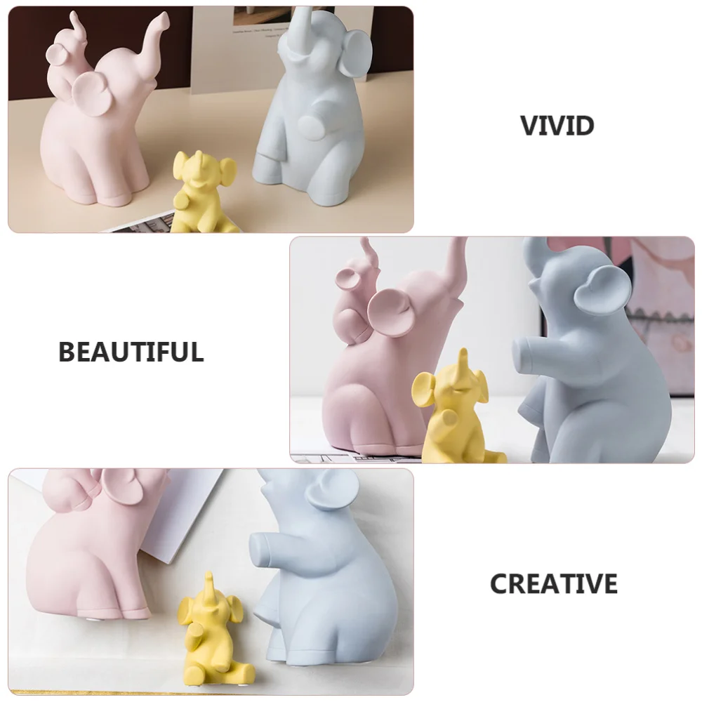 

1 Set Ceramic Elephant Decor Animal Shape Desktop Ornament Home Decoration