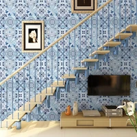 self adhesive contact paper splash proof paper and sticky wallpaper wallpaper moroccan tile waterproof removable blue tile wall