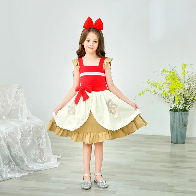 Платья Моаны для девочек приключения в океане аниме одежда фильма костюмы