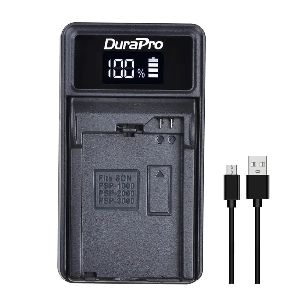DuraPro 3600mAh PSP-1000 PSP-110 батарея + светодиодный USB зарядное устройство для Sony PSP 1000