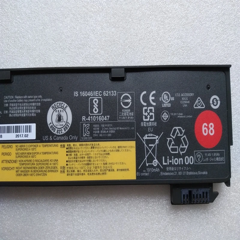 Оригинальный аккумулятор для ноутбука Lenovo ThinkPad X240 X240s X250 X260 T440 T440s T450S S440 S540 45N1130