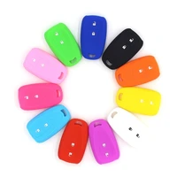 silicone rubber car key cover case fob for chevrolet cruze spark 2016 2 buttons smart remote key shell holder