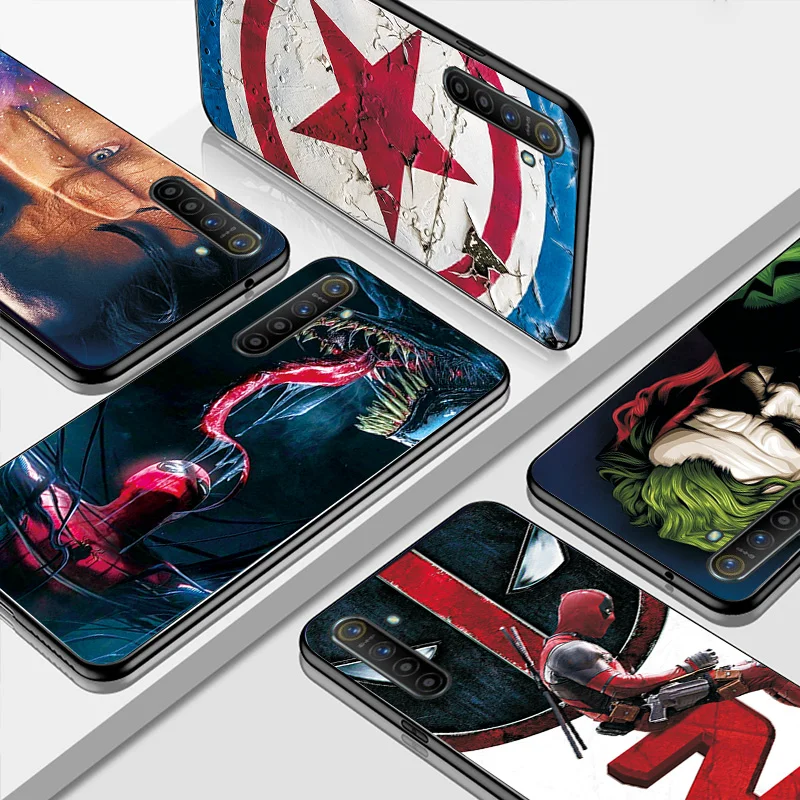 Горячий Веном Печатный матовый черный ТПУ для OPPO K1 RX17 R17 Neo Realme X2 XT чехол
