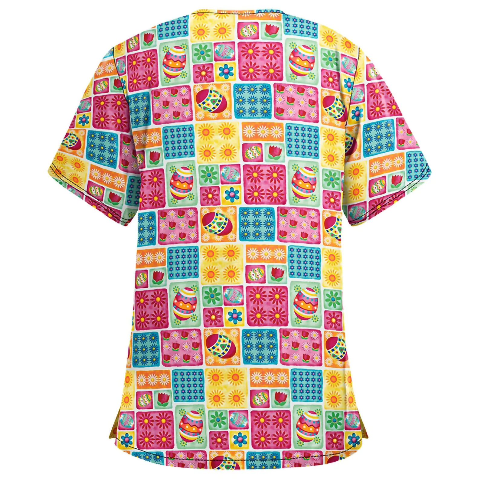 Форма медсестры женская с коротким рукавом и V-образным вырезом Рабочая форма