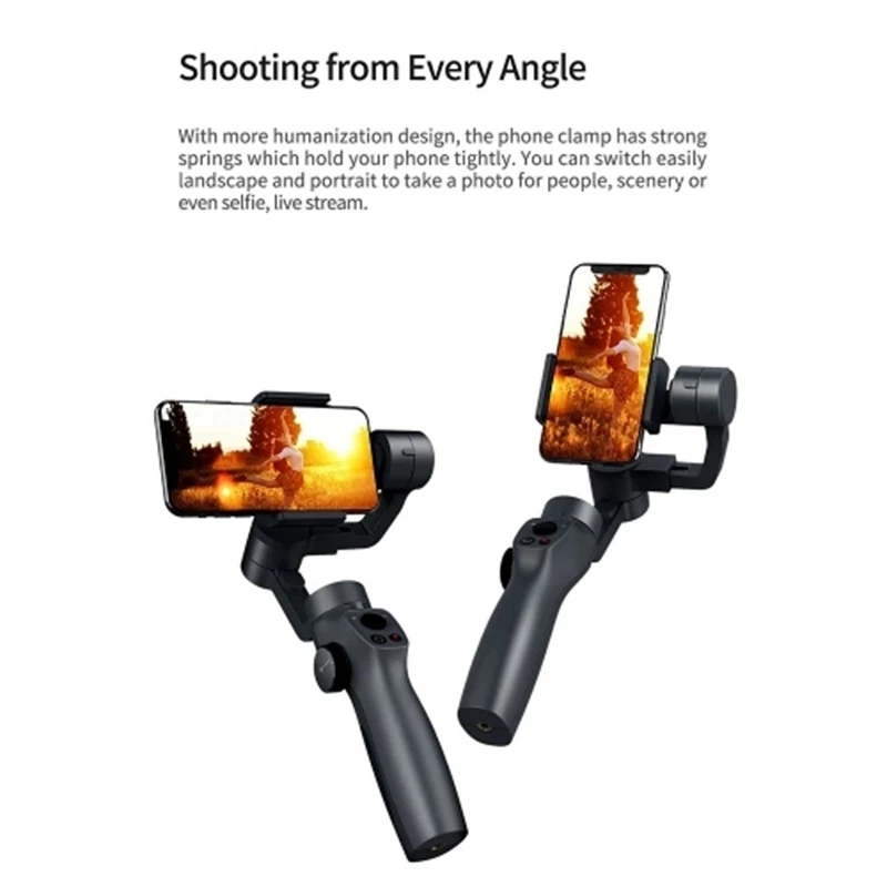 3-осевой переносной карданный стабилизатор для смартфона Samsung iPhone X XR 8 7 камеры Gopro