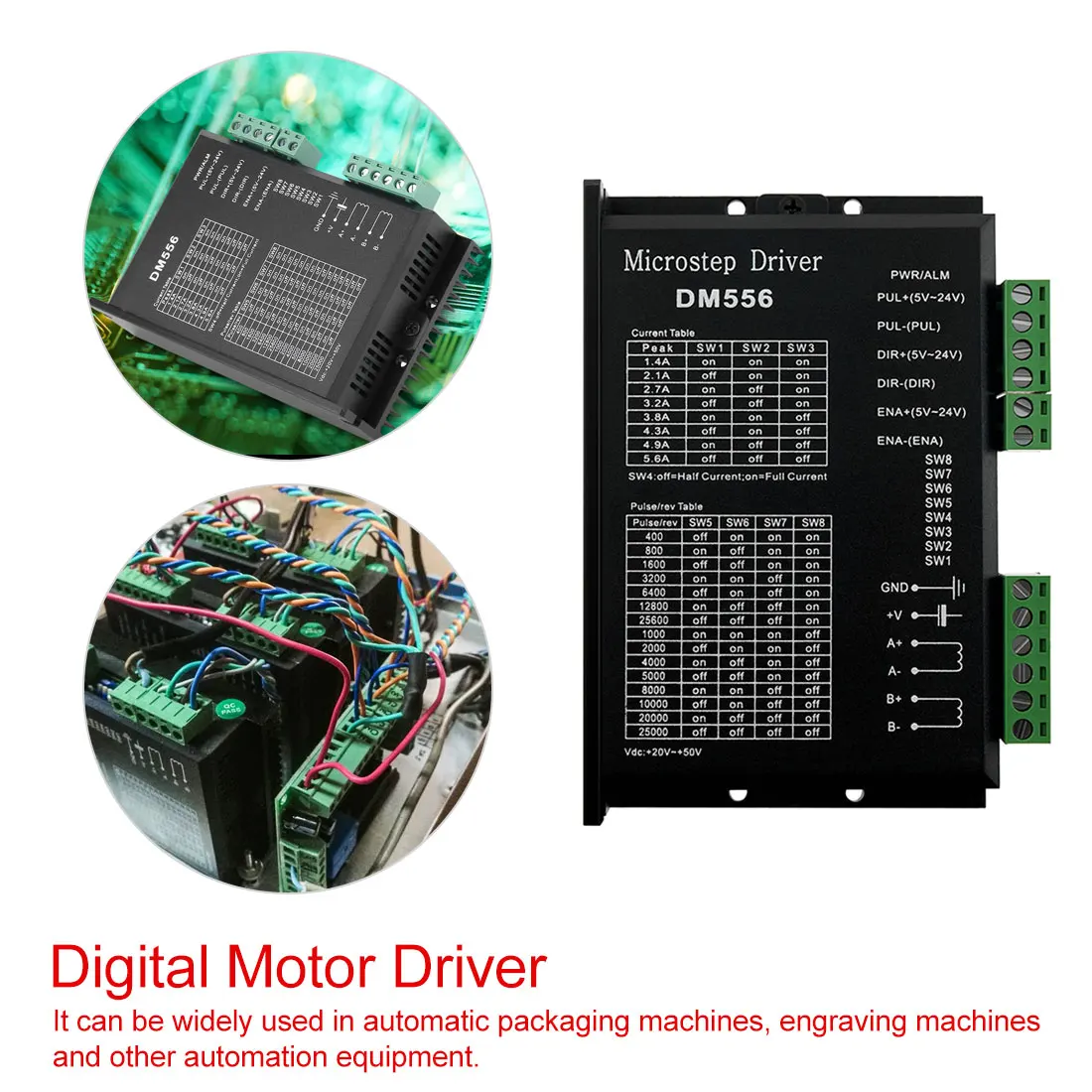 Микрошаговый Цифровой Драйвер шагового двигателя DM556 контроллер подходит для 57 и
