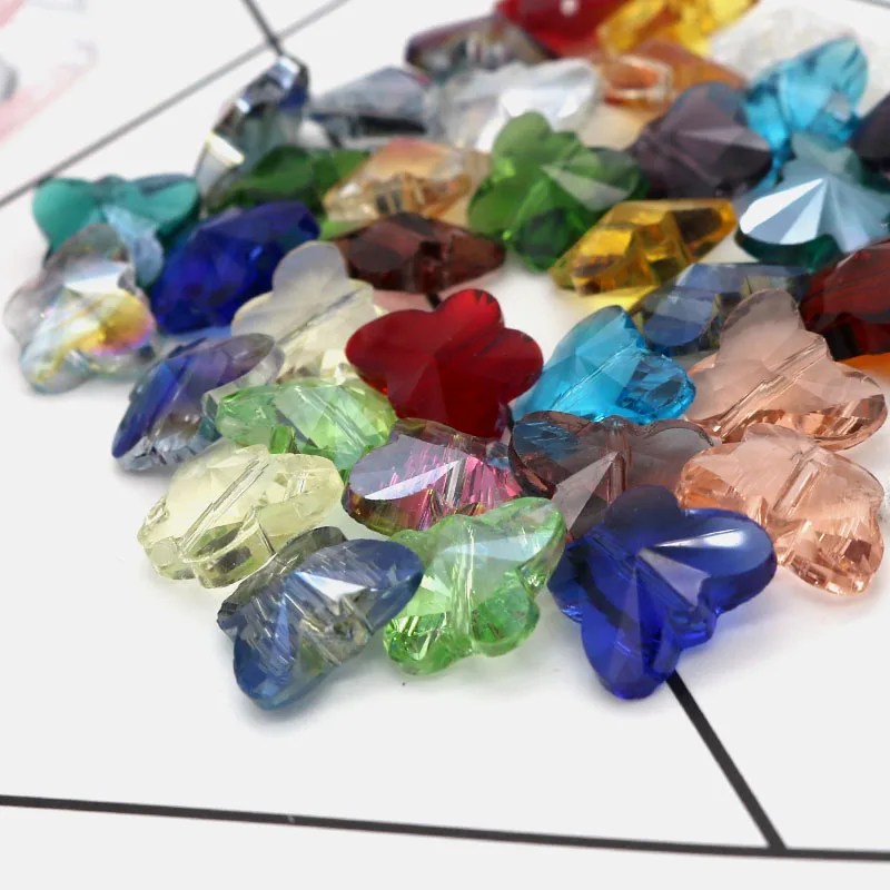 Новые хрустальные бусины 10x14 мм 50 шт./лот цветные стеклянные подвески в форме
