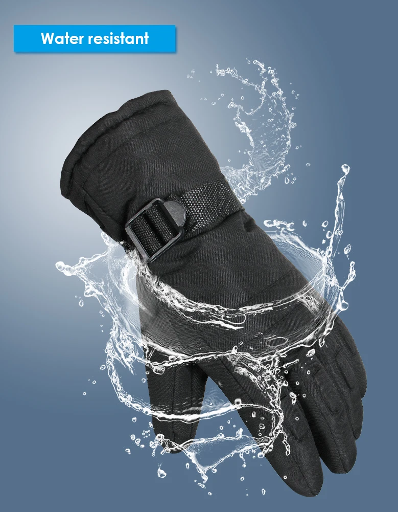 Лыжные перчатки для мужчин дышащие водонепроницаемые мужские спортивные с