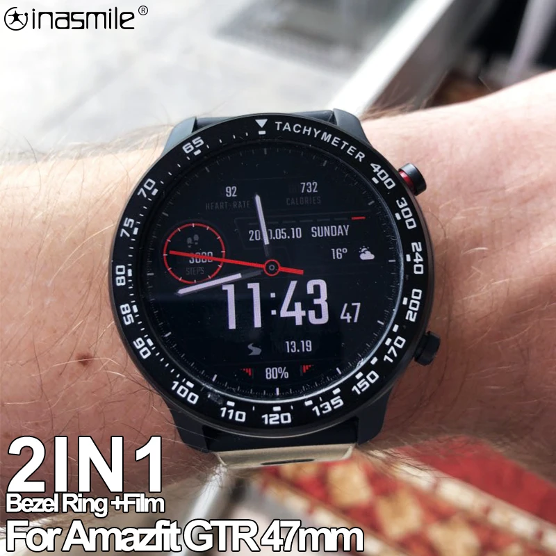 Нержавеющая сталь Часы Ободок кольцо для Huami Amazfit GTR 42 мм внешний край шкала