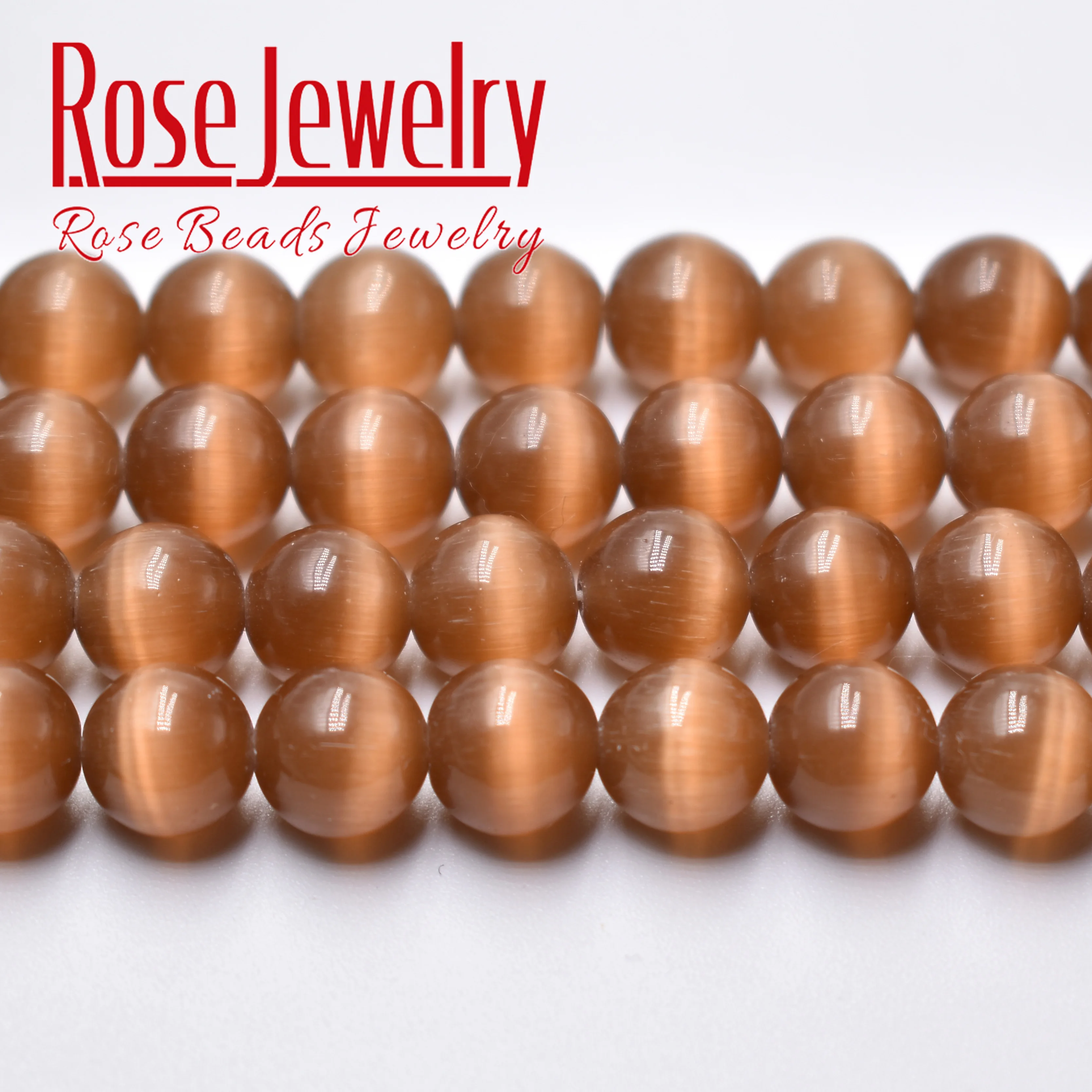 Бусины круглые кошачий глаз коричневого цвета 4/6/8/10/12 мм 15 дюймов|Бусины| |