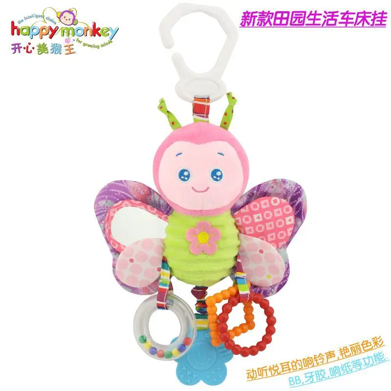 

Baby Rattles Toys Stroller Hanging Soft Toy Cute Animal Doll Baby Crib Bed Hanging Bells Toys Elephant Rabbit Dog