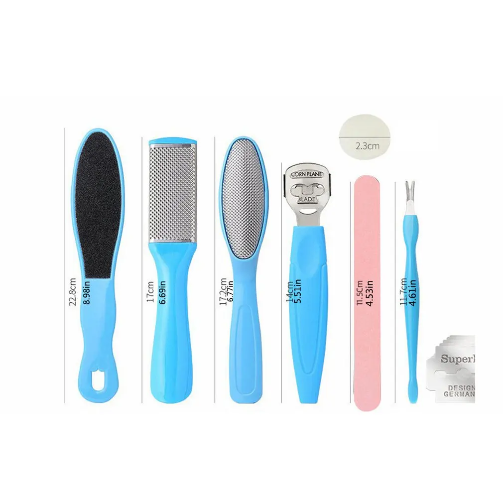 Foot Rubbing Board Remove Dead Skin Calluses Sander Heel Shaving Pedicure 8-piece Set Practical | Бытовая техника