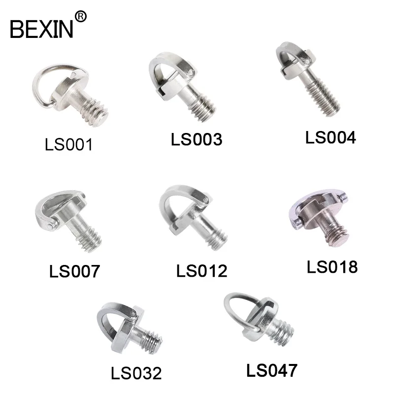 

Camera screw set stainless steel 1/4 inch quick release screw with ring screw for SLR camera tripod monopod quick release plate
