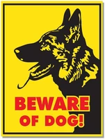 beware of dog metal sign german shepherd alsatian breed tin sign garden gate house warning metal wall sign