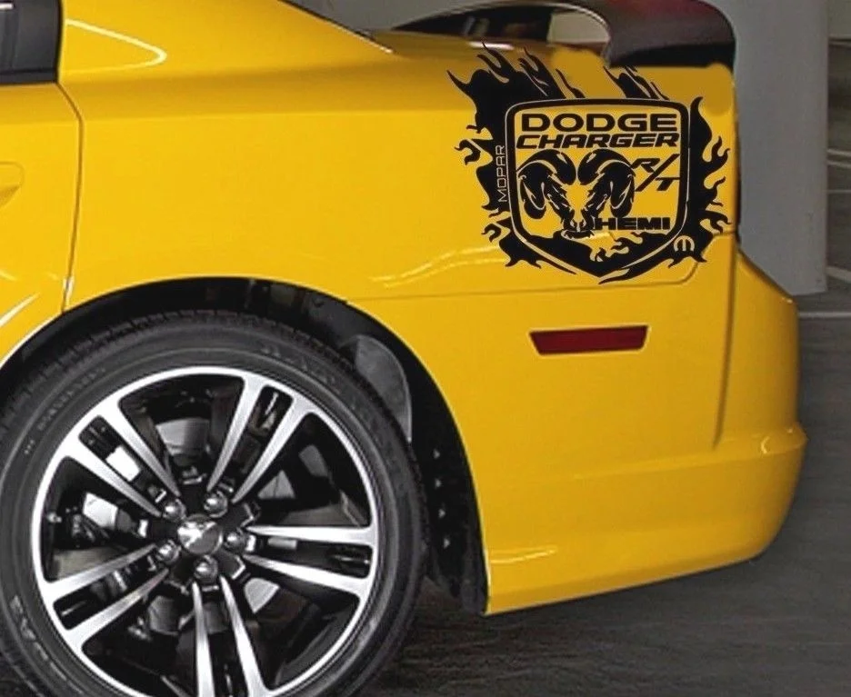 Для 2 шт./пара сторона заднее крыло графическая Наклейка для Dodge зарядное устройство на заказ RT hemi