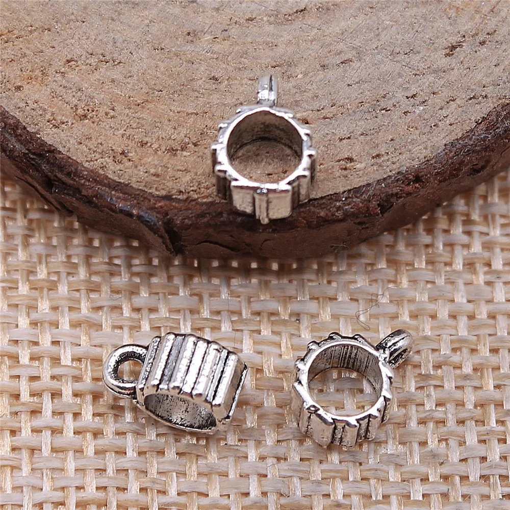

free shipping 162pcs 9x5mm antique silver Hang head charms diy retro jewelry fit Earring keychain hair card pendant accessories