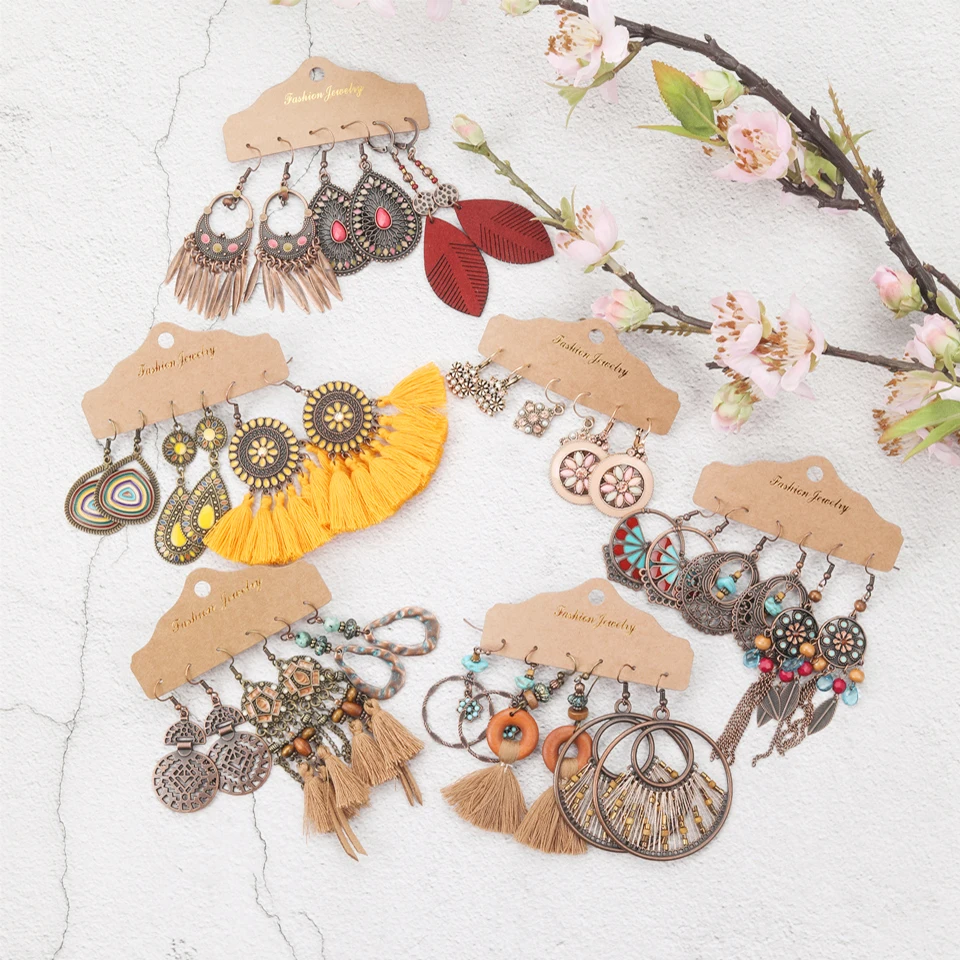 Тренд 2020 винтажные висящие серьги в виде капель с пряди для женщин без исключения