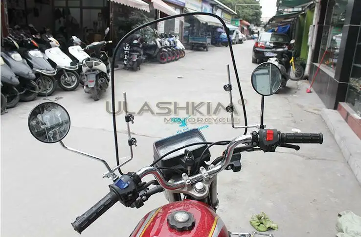 

5% Universal Motorcycle Windscreen Windshield Wind Deflectors Scratch Resistant Scooter Dirt Street Bike