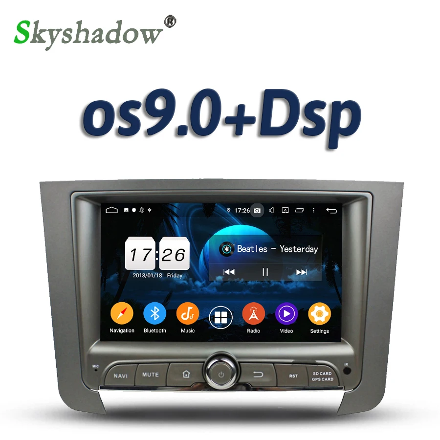 DSP 2 din TDA7851 Для SsangYong REXTON 2012 2016 Android 10 16 ГБ + 4 ядра автомобильный DVD магнитофон Wifi