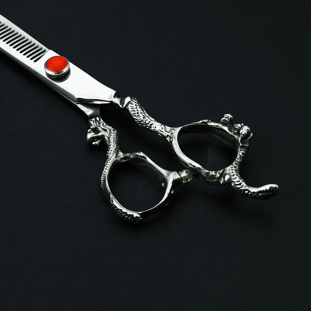 Профессиональные филировочные ножницы с рукояткой дракон 7 дюймов JP440c