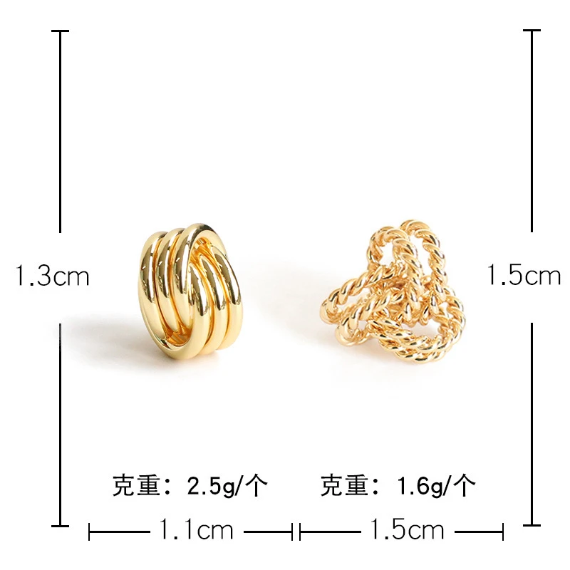 

TOSAKO Stud Earrings Fashion Geomtric Gold Color Minimalism Wedding Engagement
