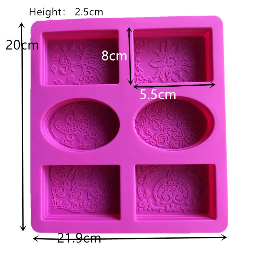 Hot Soap Mold Party Dessert Silicone Butterfly Shape 6 Hole Square Crafts Chocolate Cake Molding Handmade Tools | Дом и сад