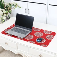 custom waterproof home office table mat laptop mouse pads leather student desk pad decor chinese silk satin small table runner