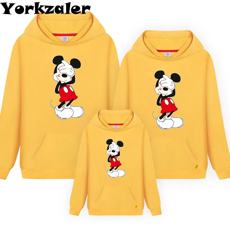 Свитер для мамы папы и детей одежда с капюшоном всей семьи сезон осень вечерние