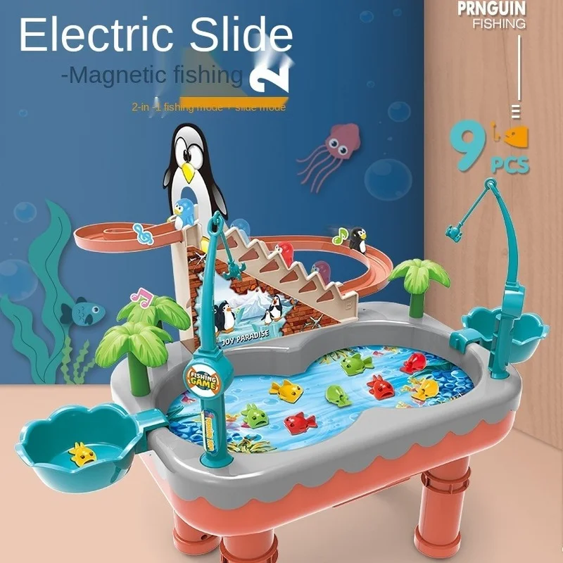 

2021 Bath Toys for Toddlers Electric Fishing Pool Set Toys Toddler Parent-child Interactive Toys