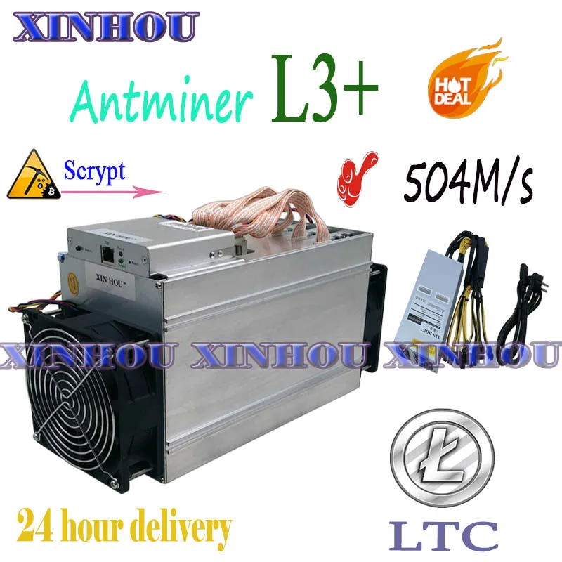 Новый Майнер ASIC scrypt Dogecoin BTC Майнинг машина ANTMINER L3 + LTC 505 M (с psu) превосходит S9