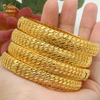 gold plated bangle for woman wedding dubai gold 24k water drop hawaiian bangle bracelet charm african jewelries bracelets