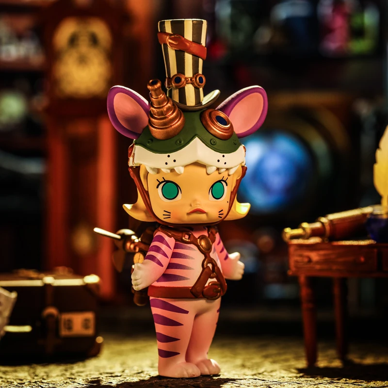 Поп март Молли Паровая панк Серия животных для всей коробки игрушки Фигурки